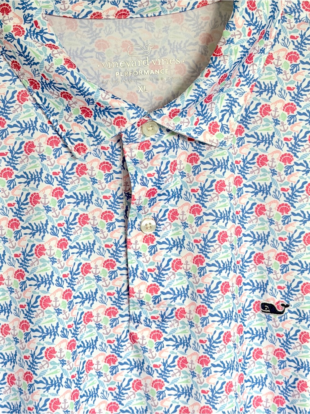 Vineyard Vines 🐳 Men’s Performance Polo in Ocean Print | NEW!!